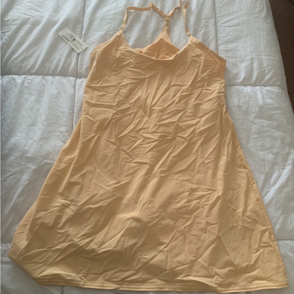 NWT Outdoor Voices  L Orange Active Workout Dress The Exercise Dress Shorts  XXL